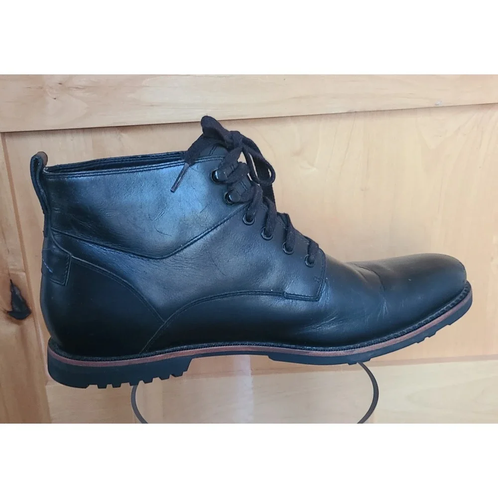 Timberland Kendrick Waterproof Black‎ Leather Chukka Boots US 11.5 Lace Up Shoes